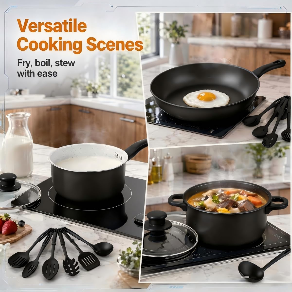 12 Piece Non Stick Cookware Set I5070