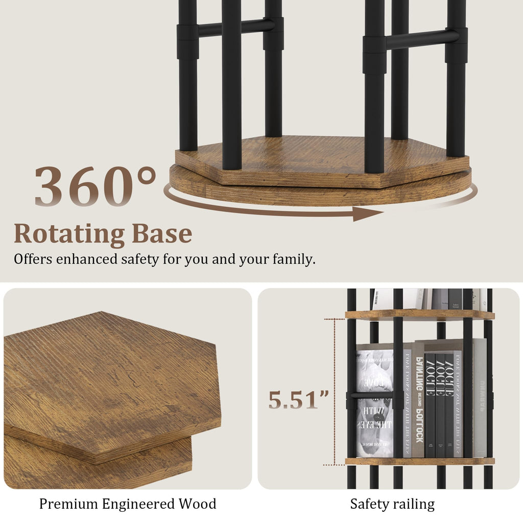 5-Tier Rotating Bookshelf Tower P71197