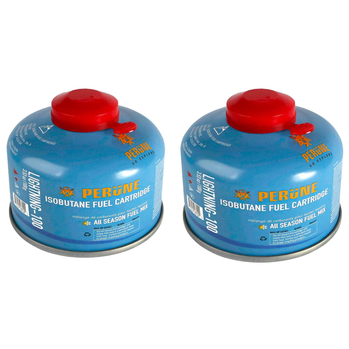 Iso-Butane Camping Fuel Gas Canister 100gram 2 Pack S277