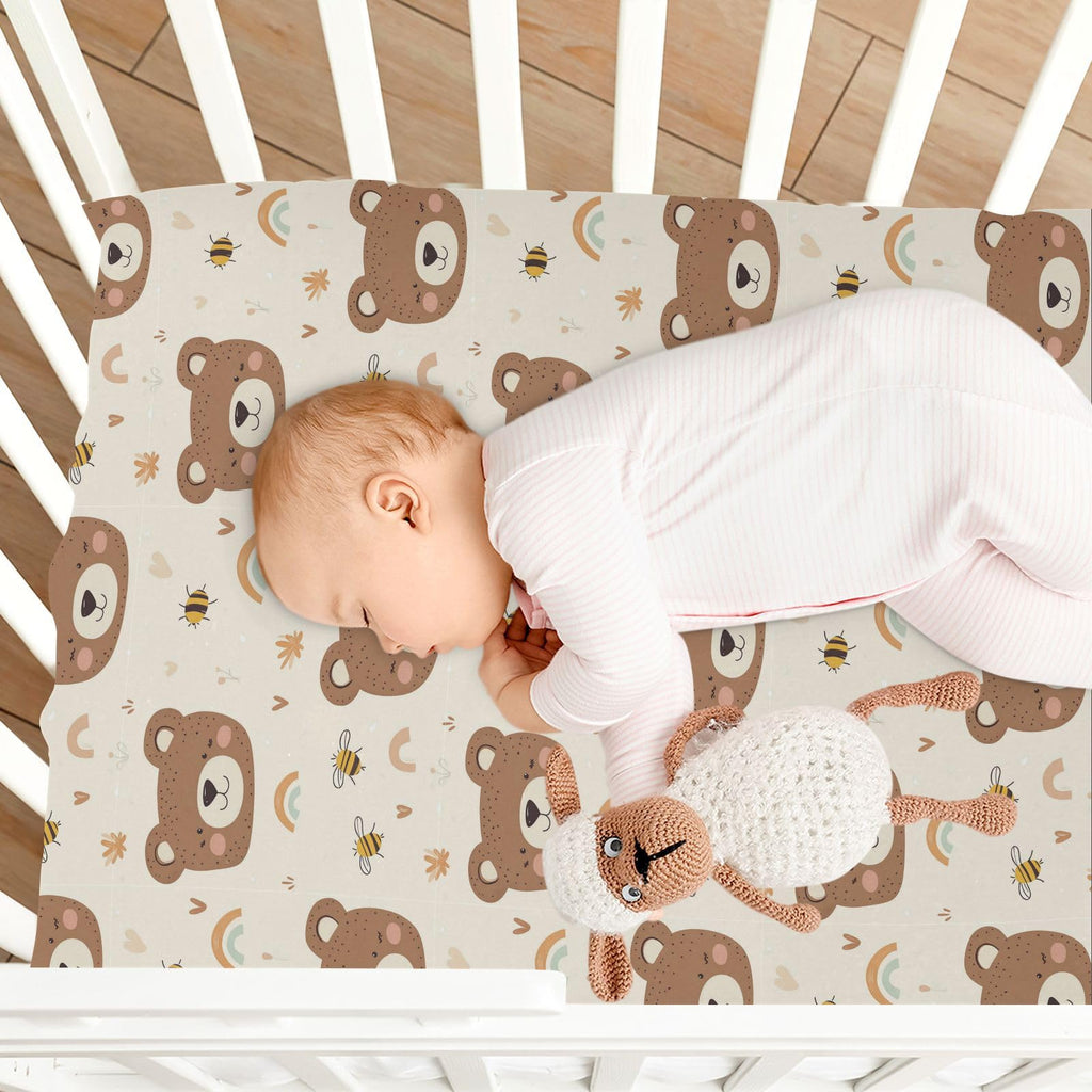 Soft Breathable Microfiber Fitted Crib Sheet K3205