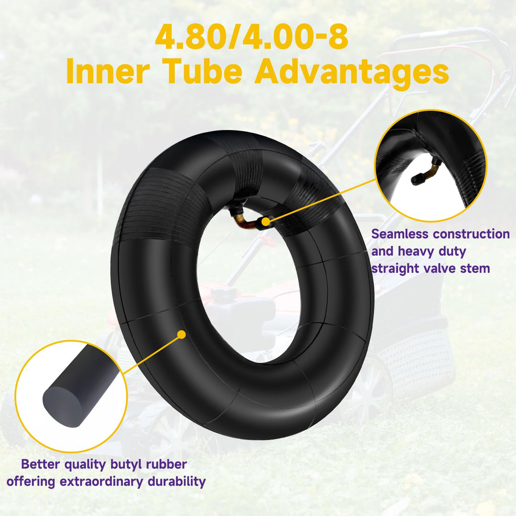 4.80/4.00-8 Inner Tube with TR87 Bent Valve 1 Pcs T220
