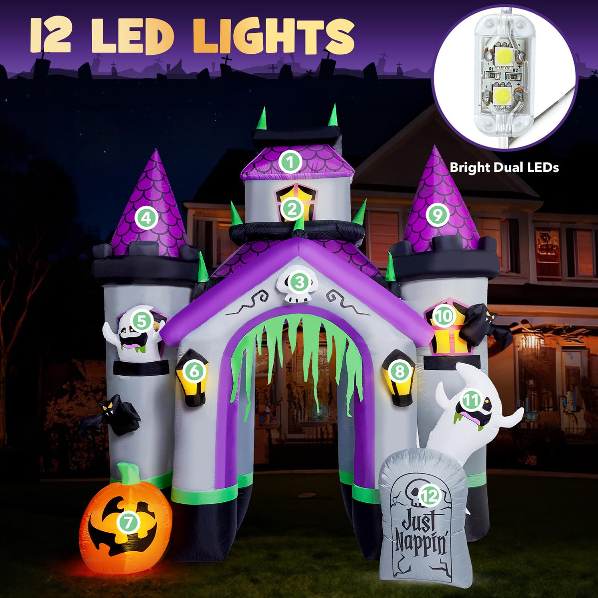 12 FT Halloween Inflatable Archway Outdoor Decoration G6141