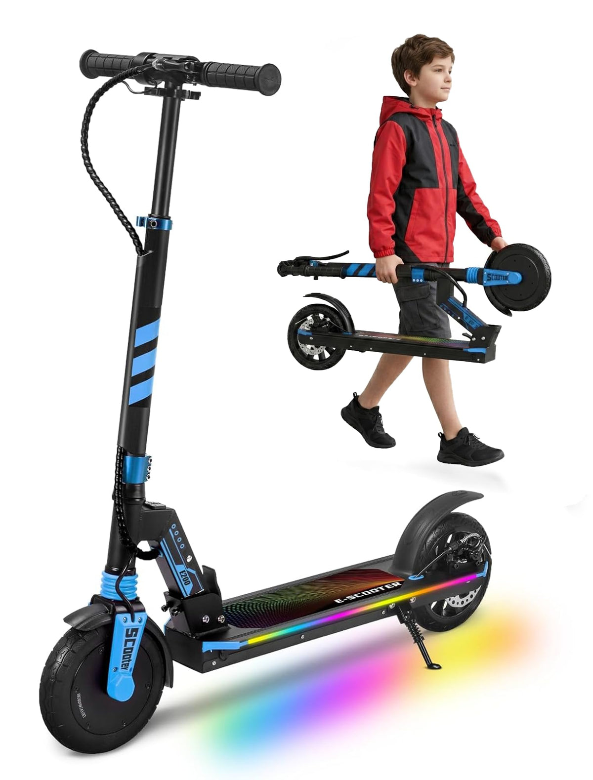 Electric Scooter Kids 8-16, 8-8.5" Solid Tires, 200-350W, UL2272 Z94533