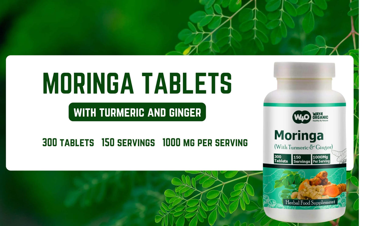 Moringa Tablets with Turmeric and Ginger, 300 Pills, 1000 Mg I2203