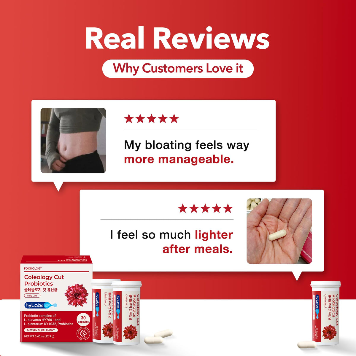 Probiotics for Bloating Relief 30 Capsules F705670