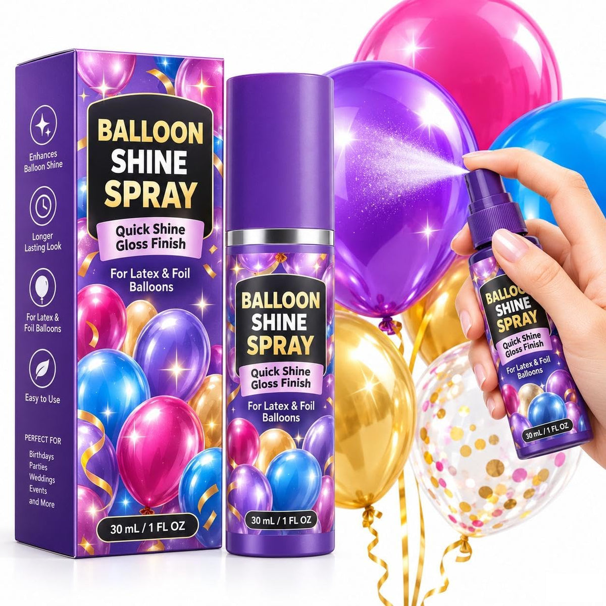 Balloon Shine Spray 3 Pack V2220