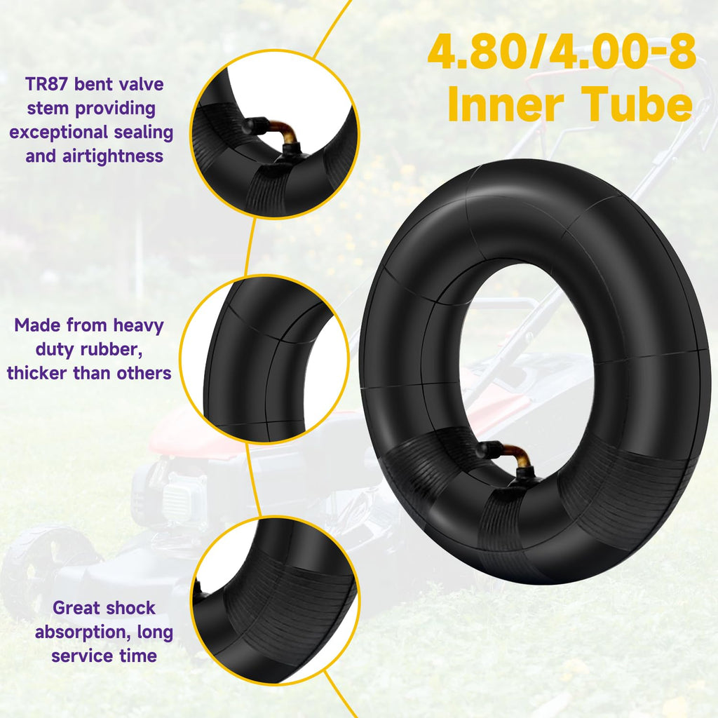 4.80/4.00-8 Inner Tube with TR87 Bent Valve 1 Pcs T220