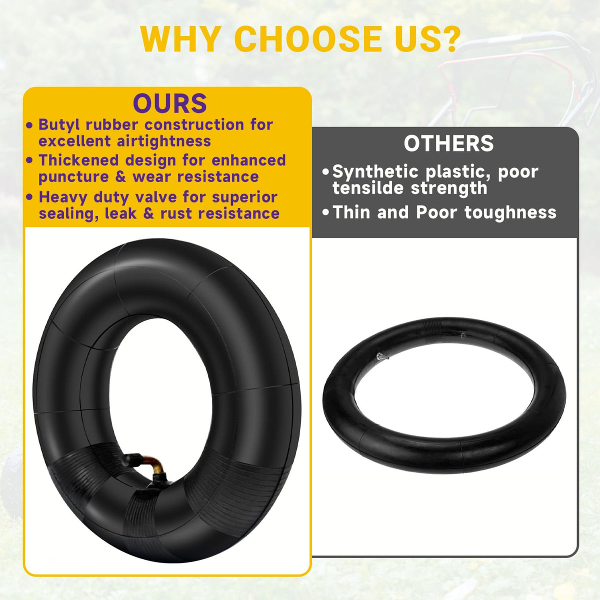 4.80/4.00-8 Inner Tube with TR87 Bent Valve 1 Pcs T220