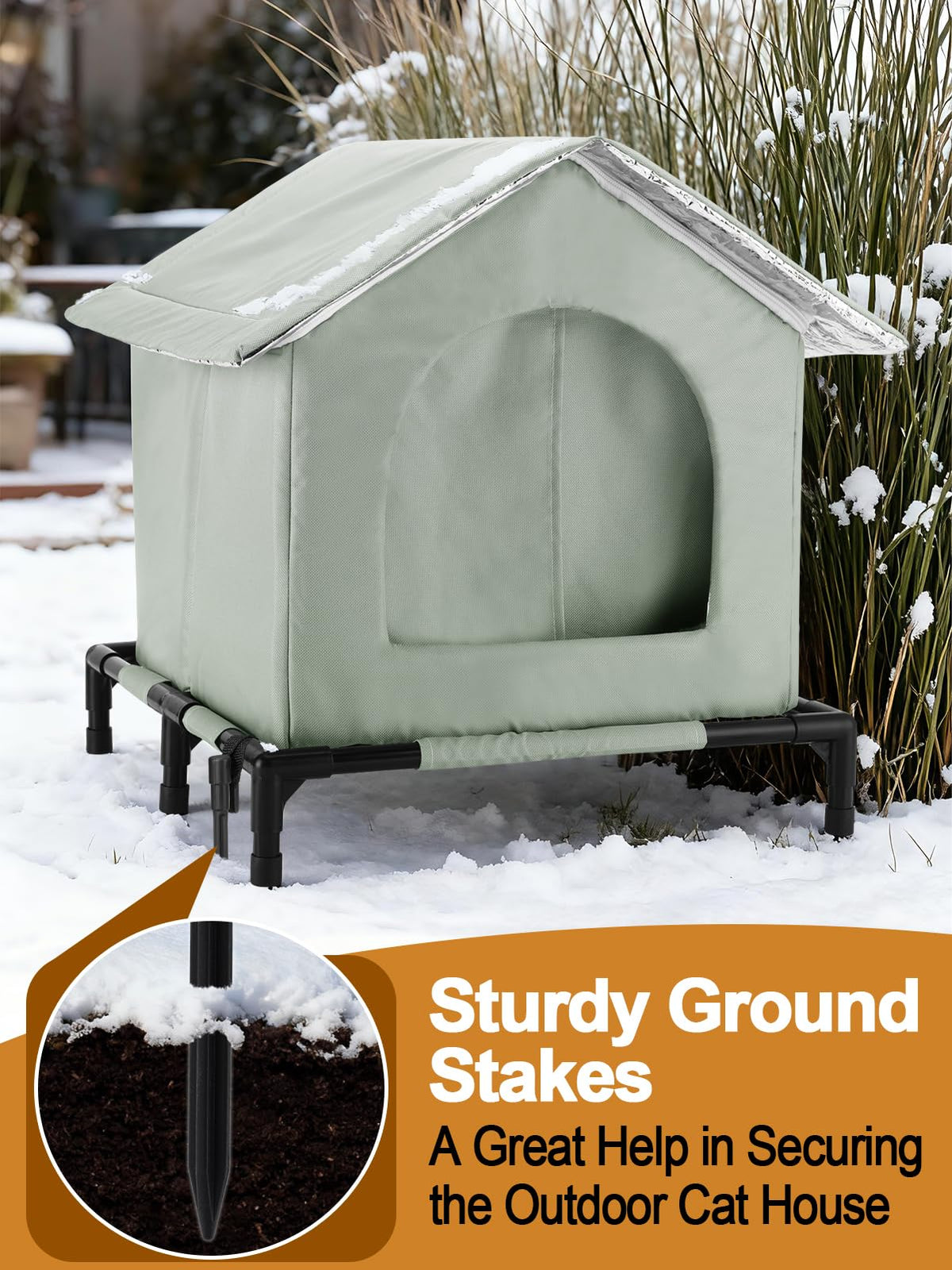 Weatherproof Outdoor Cat House C1496