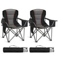 Oversized Folding Camping Chairs 2 Pack Black C37415