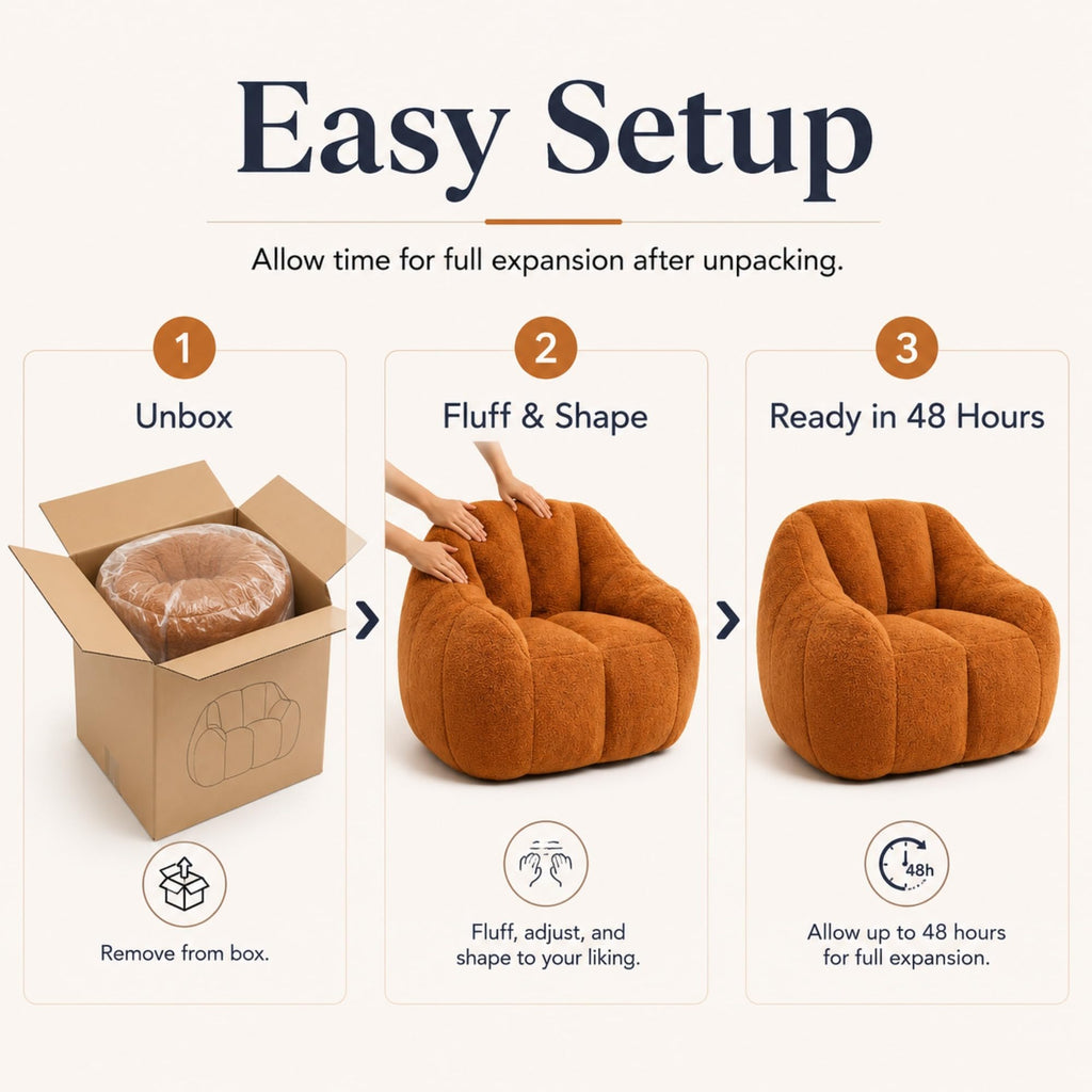 Yellow Memory Foam Bean Bag Chair Z132013