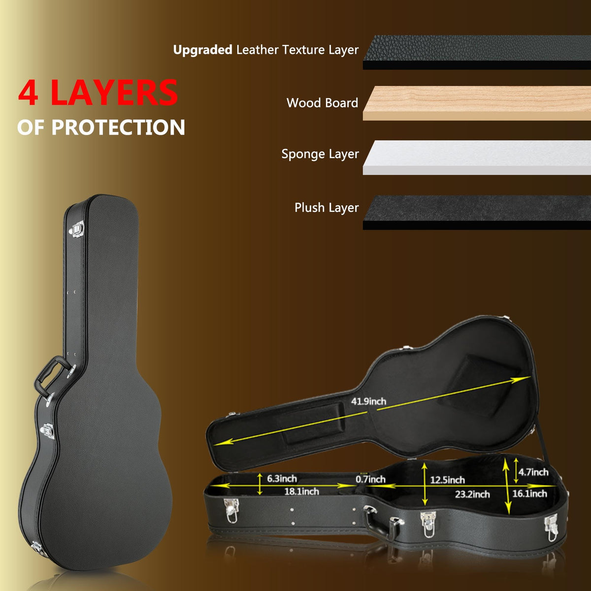 Electric LP Guitar Hard Case W4404