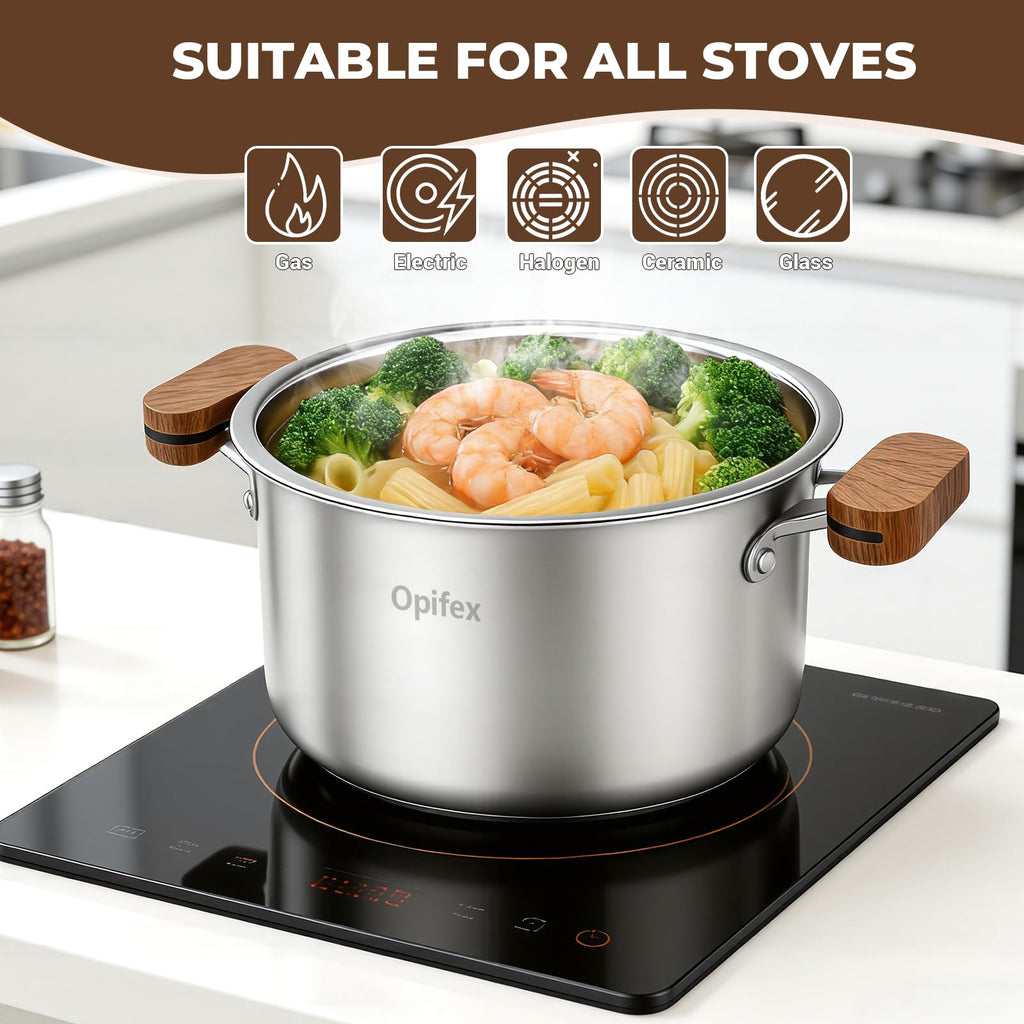 2.8L Stainless Steel Deep Fryer Pot with Basket Q610