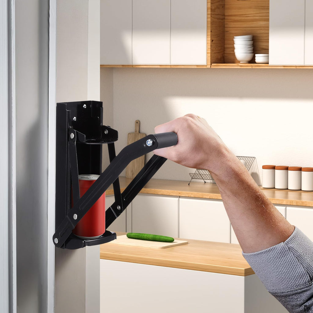 Stainless Steel Wall Mounted Can Crusher with Bottle Opener O15548
