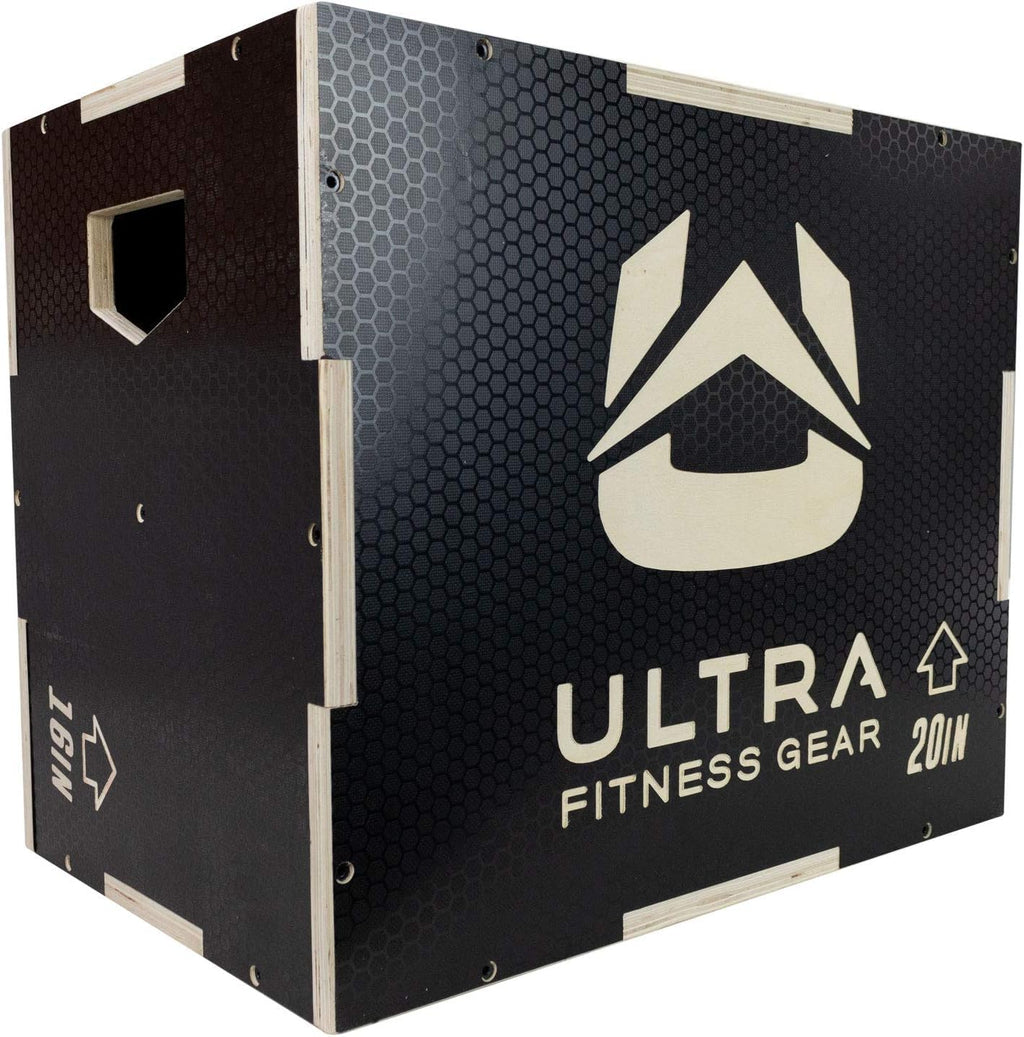 Wooden Plyo Box, 16/14/12 Anti-Slip F4132