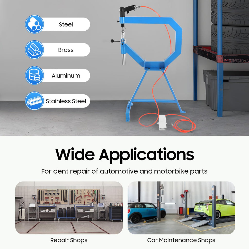 Pneumatic Planishing Hammer Metal Shrinker Stretcher Set Stainless Steel Sheet Metal Shaping Machine J304