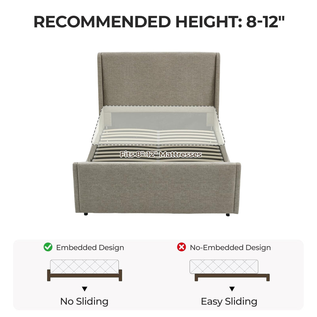 Full Size Lift Up Storage Bed Frame G81088
