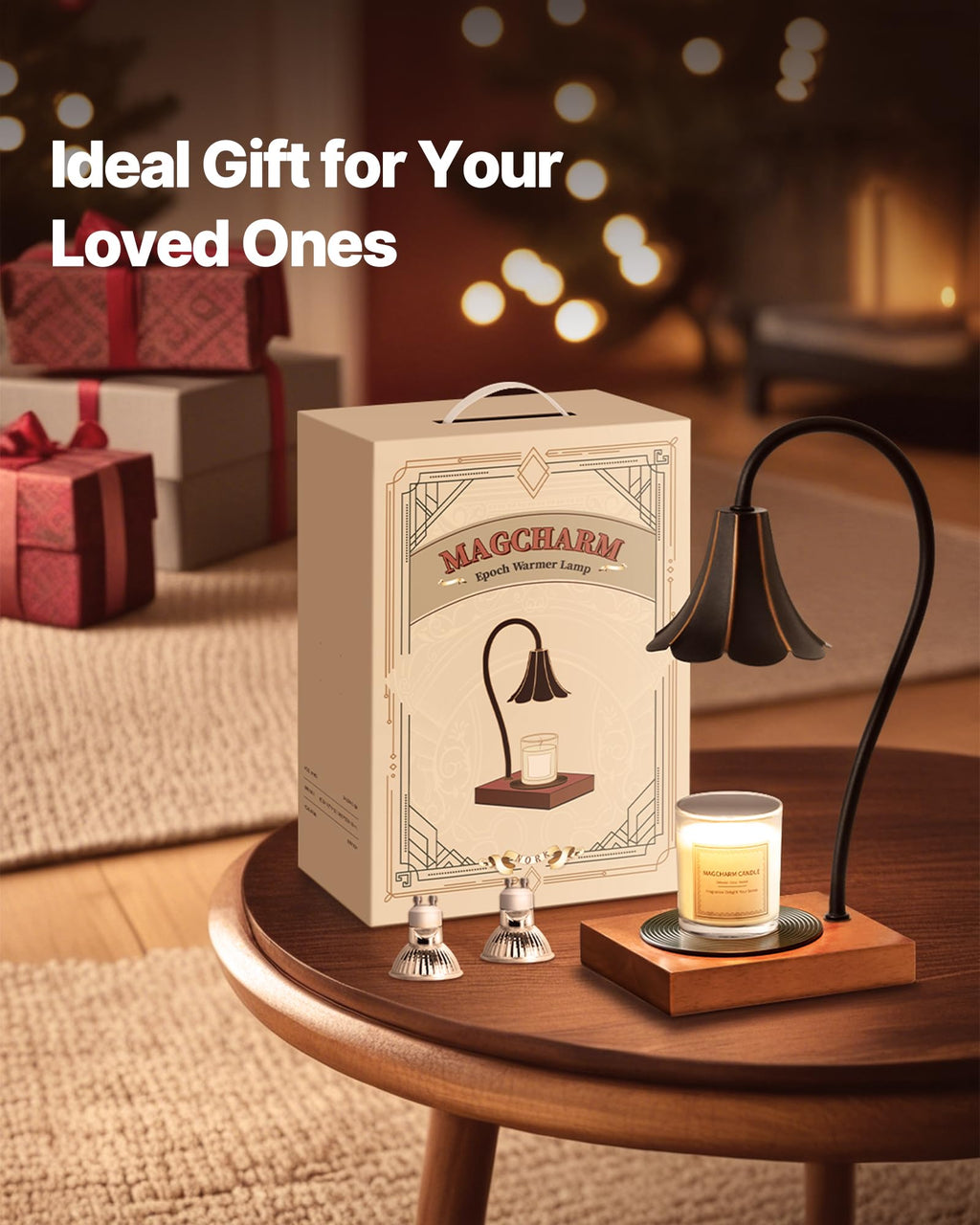 Black Candle Warmer Lamp with Timer & Stepless Dimmable M863312