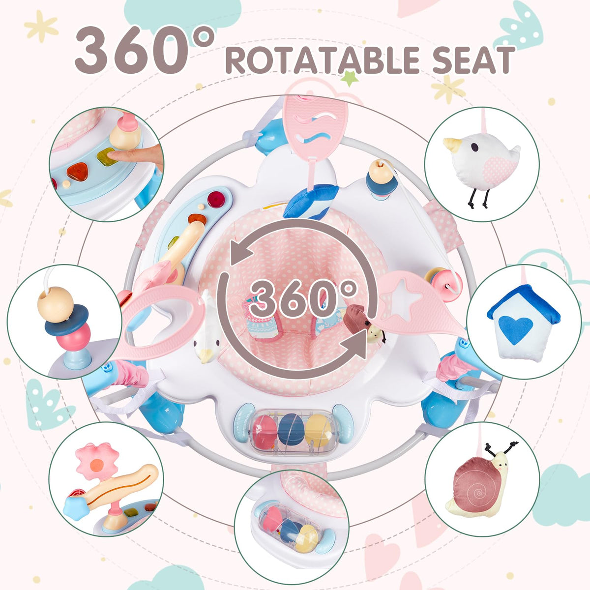 Baby Activity Center, 3-in-1 Infant Jumper and Bouncer V1061