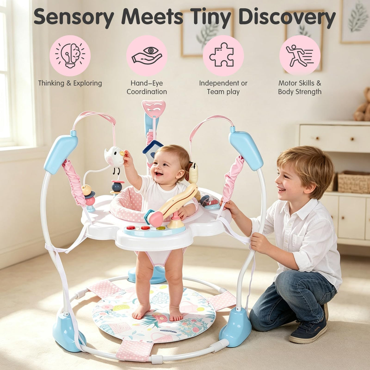 Baby Activity Center, 3-in-1 Infant Jumper and Bouncer V1061