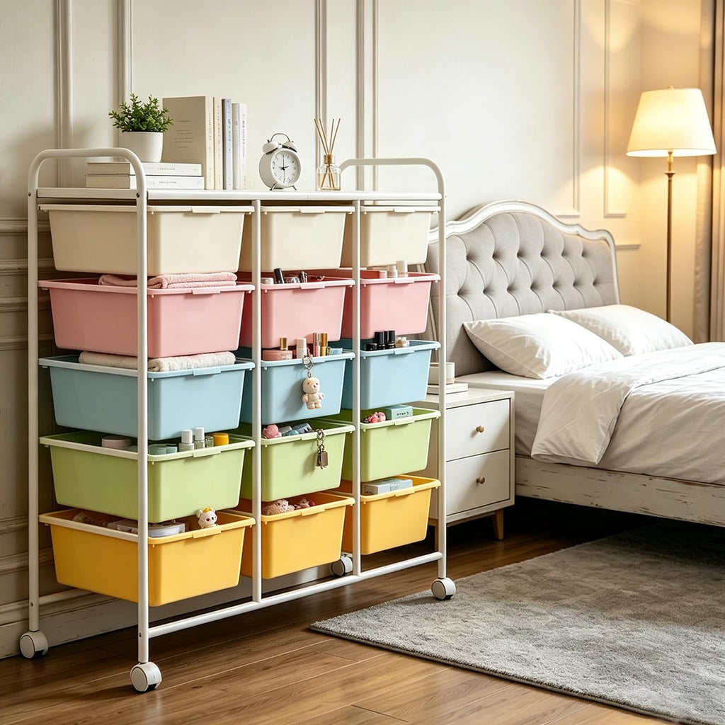 15 Drawer Rolling Storage Cart with Wheels R635387