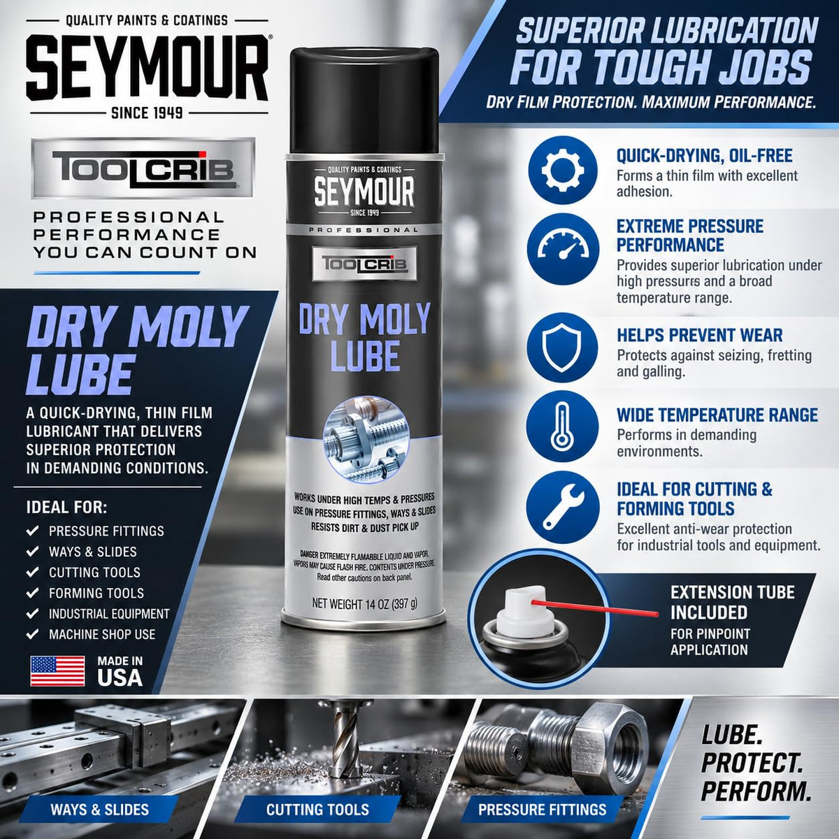 14 oz 6-Pack Dry Moly Lube O908902