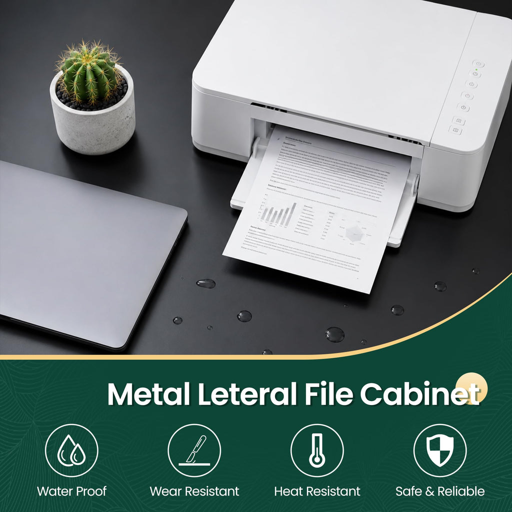 4 Drawer Black Metal File Cabinet Q168775