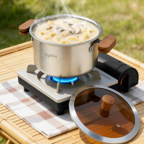 2.8L Stainless Steel Deep Fryer Pot with Basket Q610