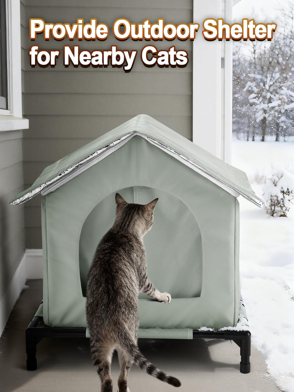 Weatherproof Outdoor Cat House C1496