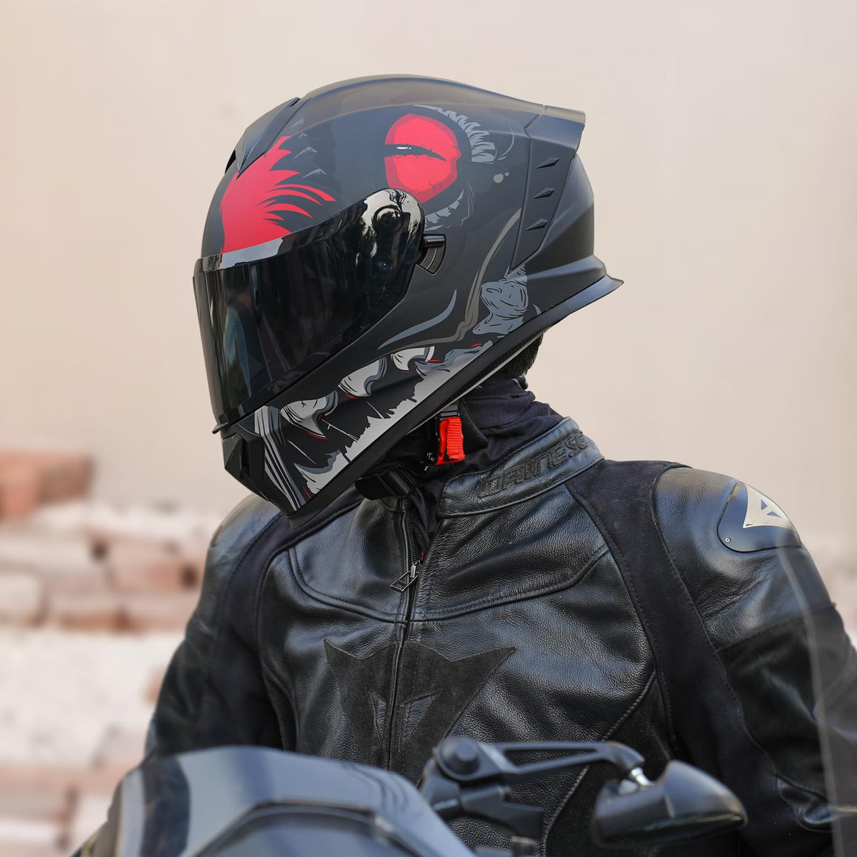 Full Face Dual Visor Motorcycle Helmet P6098
