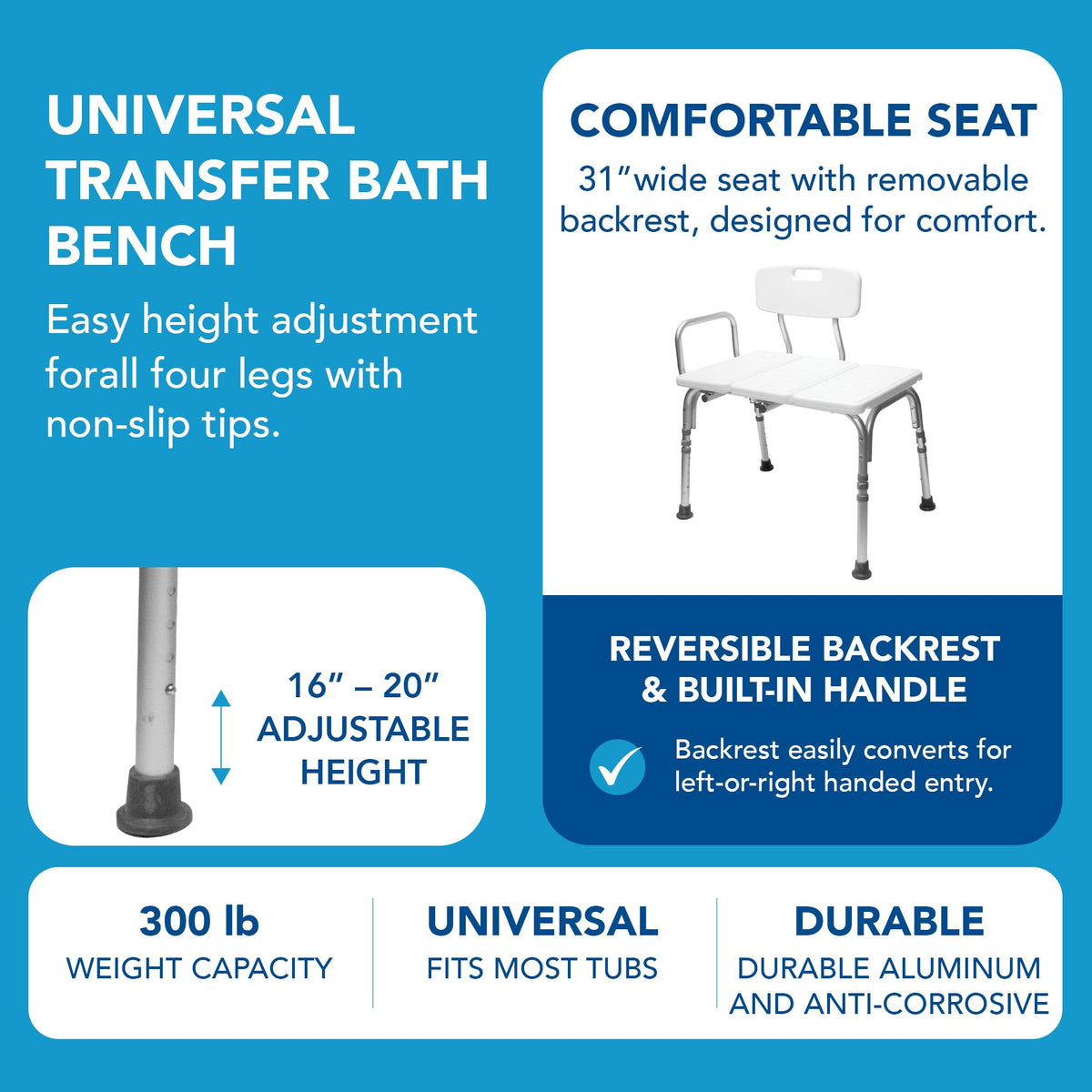 Height Adjustable Shower Bench and Shower Chair X147771