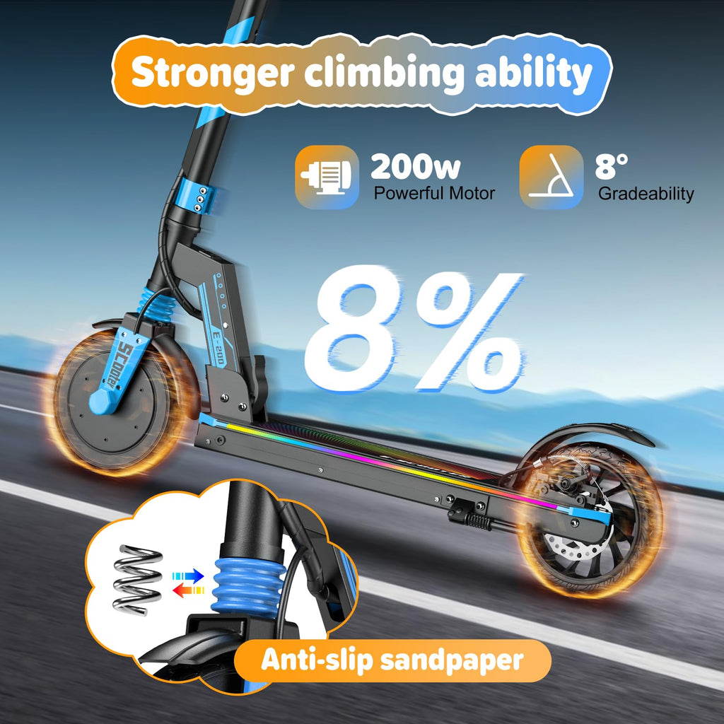 Electric Scooter Kids 8-16, 8-8.5" Solid Tires, 200-350W, UL2272 Z94533