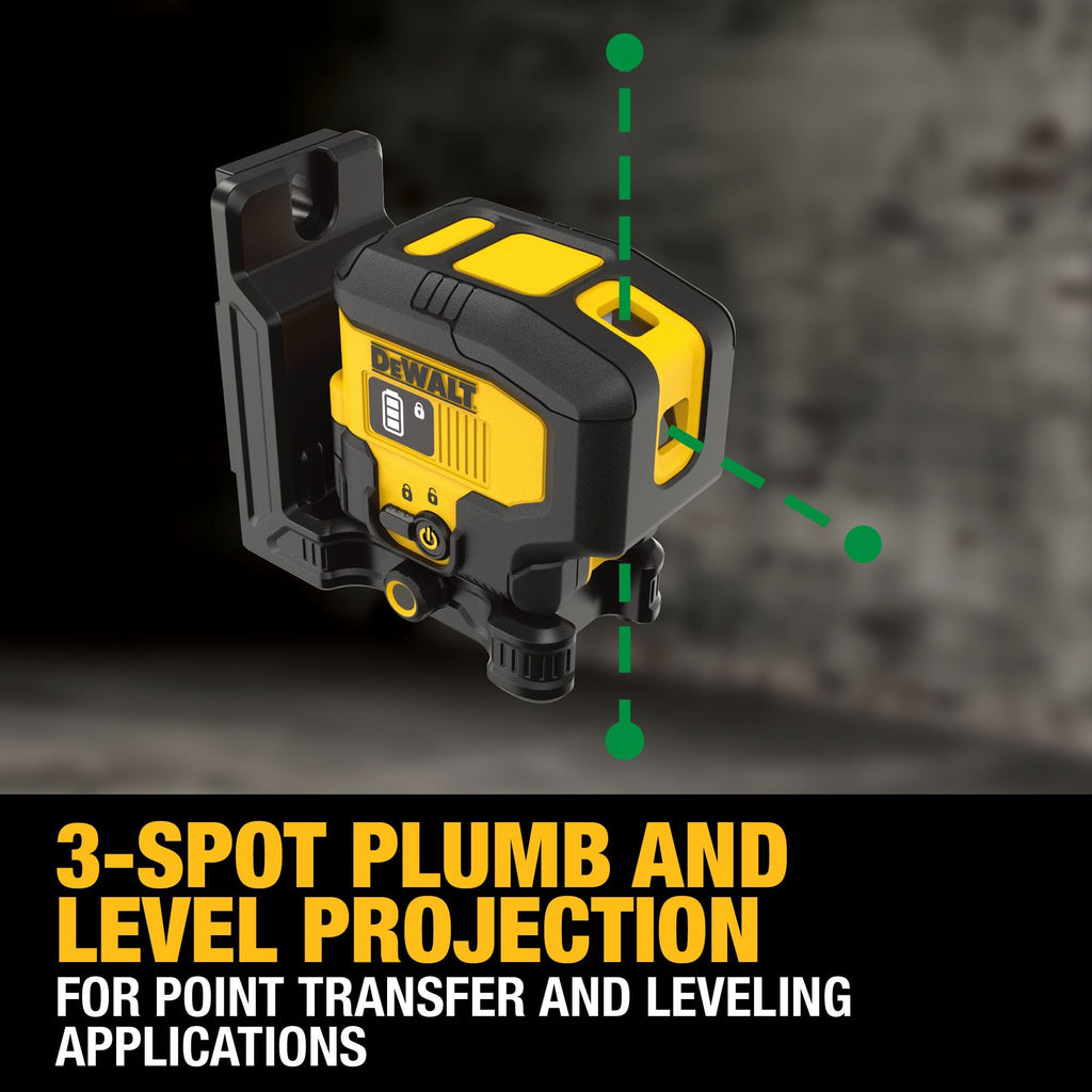 Green 3 Spot Self Leveling Laser Level Kit T1804