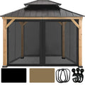 10' x 10' Gazebo Canopy Mosquito Netting Sidewalls I67686