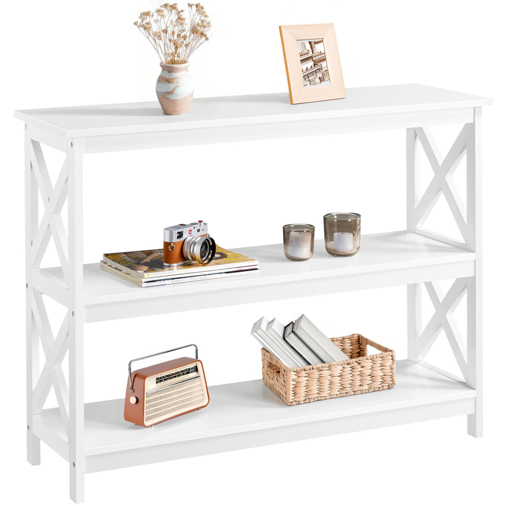 White 3-Tier Console Table M746