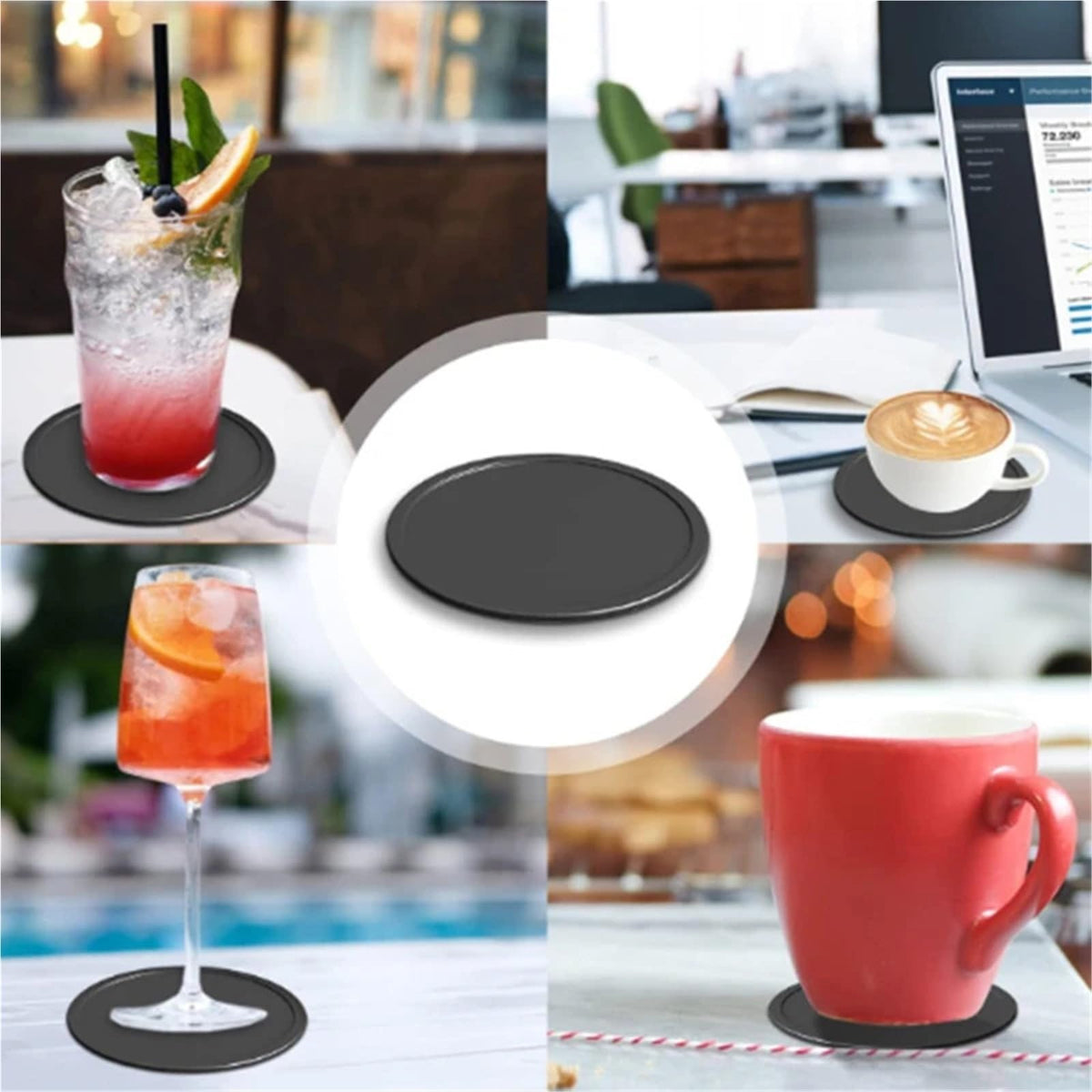 36 Pc Silicone Coasters B3612
