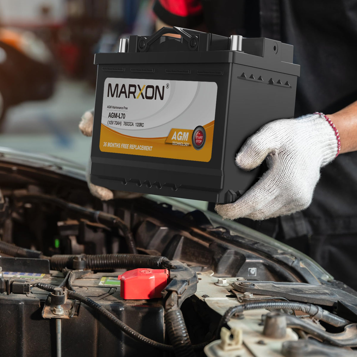 12v 70AH 760CCA AGM Car Battery C199195