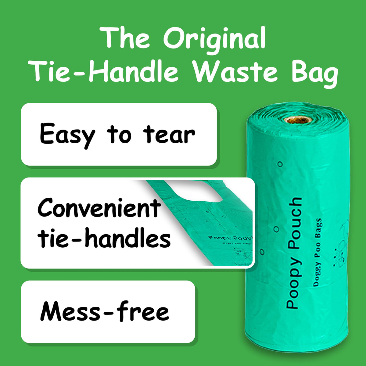 Lemon-Scented Tie-Handle Dog Poop Bags 2,000pcs Z863