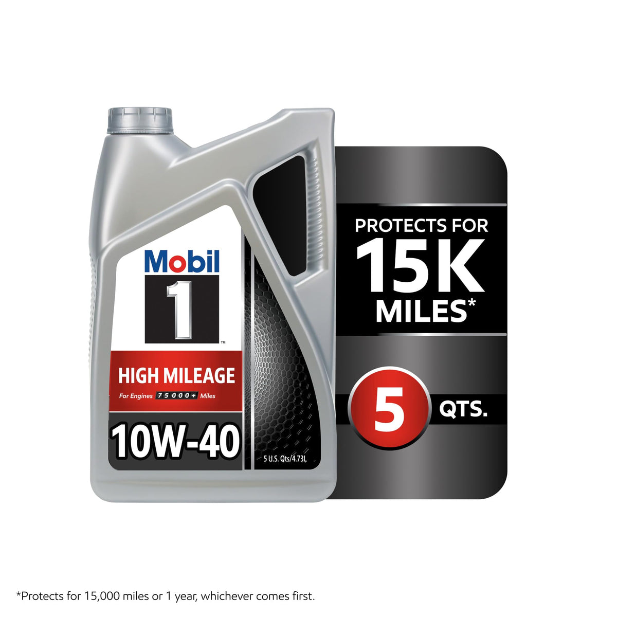 High Mileage Full Synthetic 10W-40 Motor Oil 5 Quart M335
