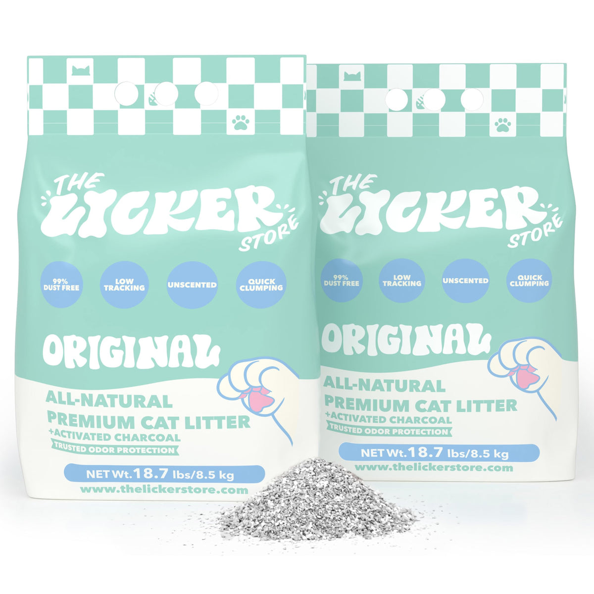 Unscented Clumping Bentonite Clay Cat Litter Set of 2 R45183