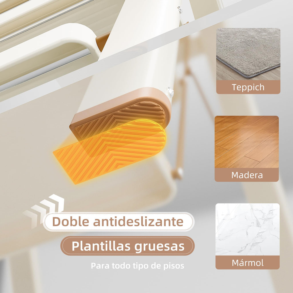 Foldable 3 Step Ladder with Anti-Slip Pedal R324