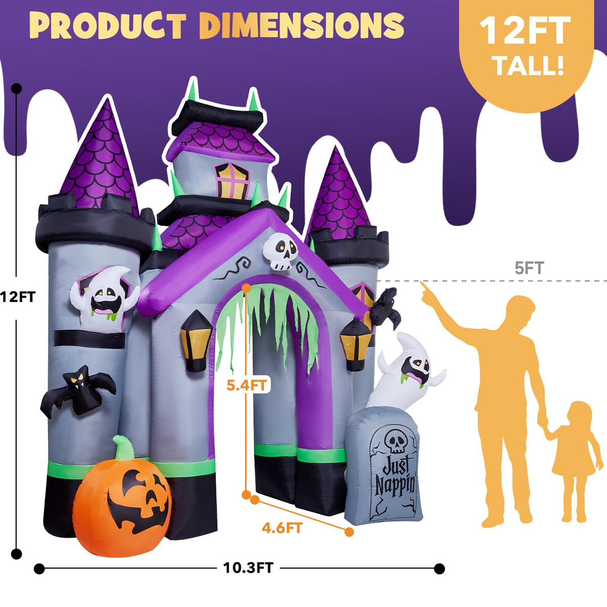 12 FT Halloween Inflatable Archway Outdoor Decoration G6141