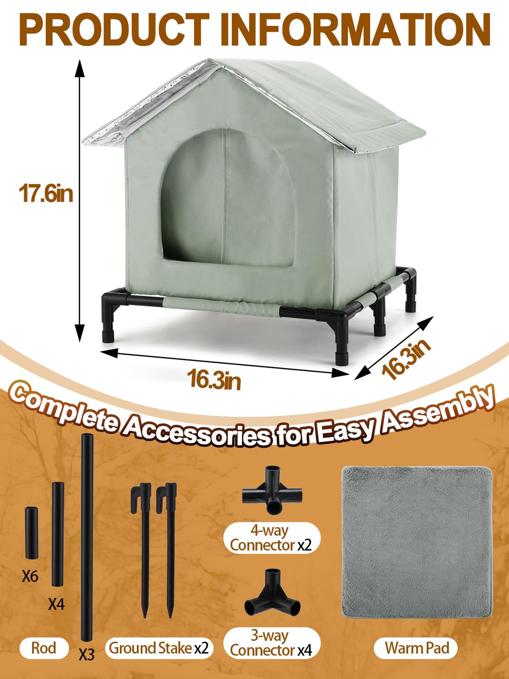 Weatherproof Outdoor Cat House C1496