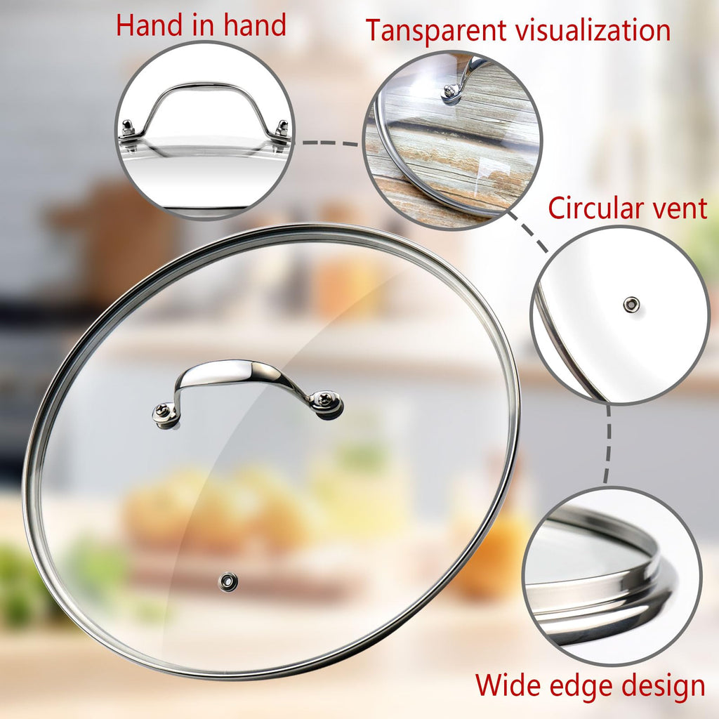 10 Inch Clear Tempered Glass Pan Lid Replacement X772912