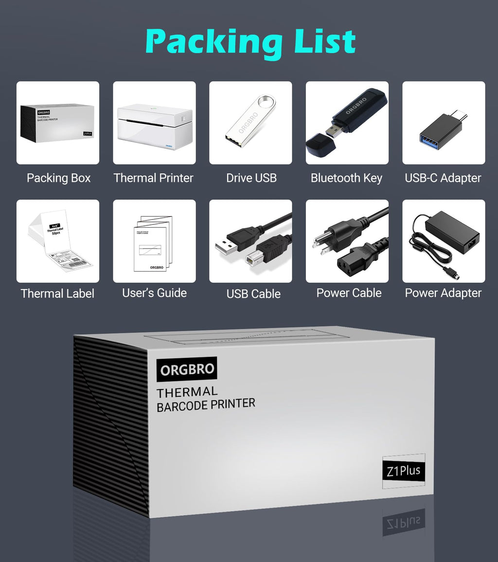 Thermal Shipping Label Printer, 4x6 Bluetooth Label Maker X454913