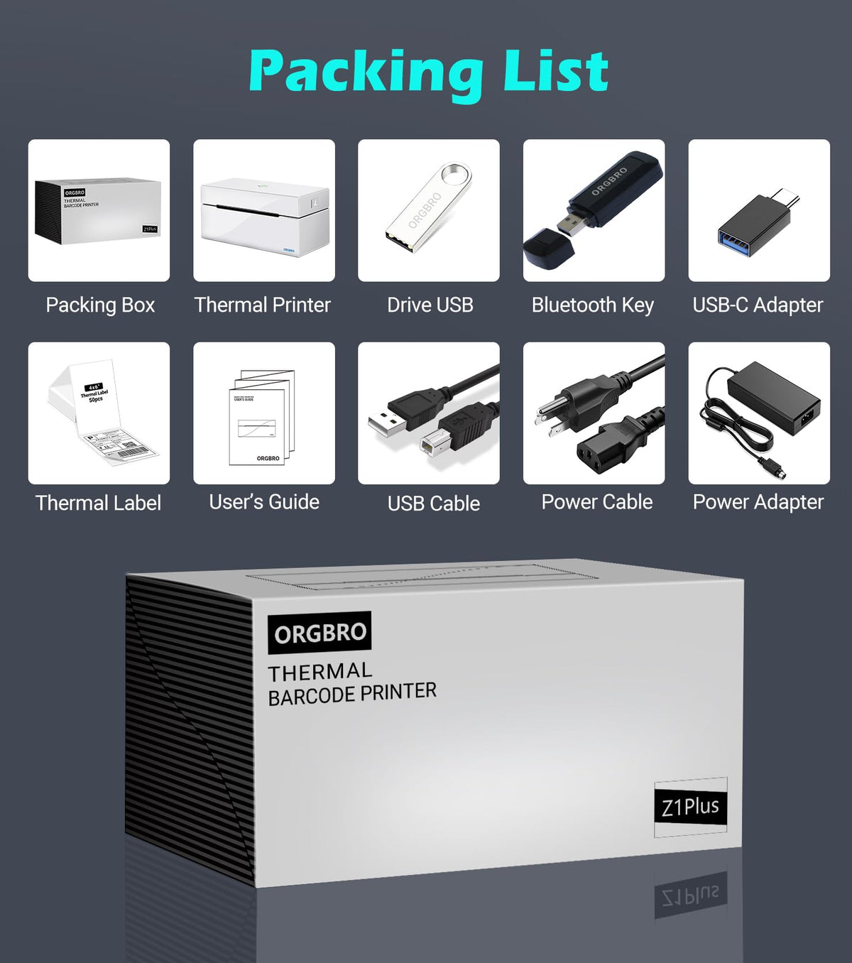 Thermal Shipping Label Printer, 4x6 Bluetooth Label Maker X454913