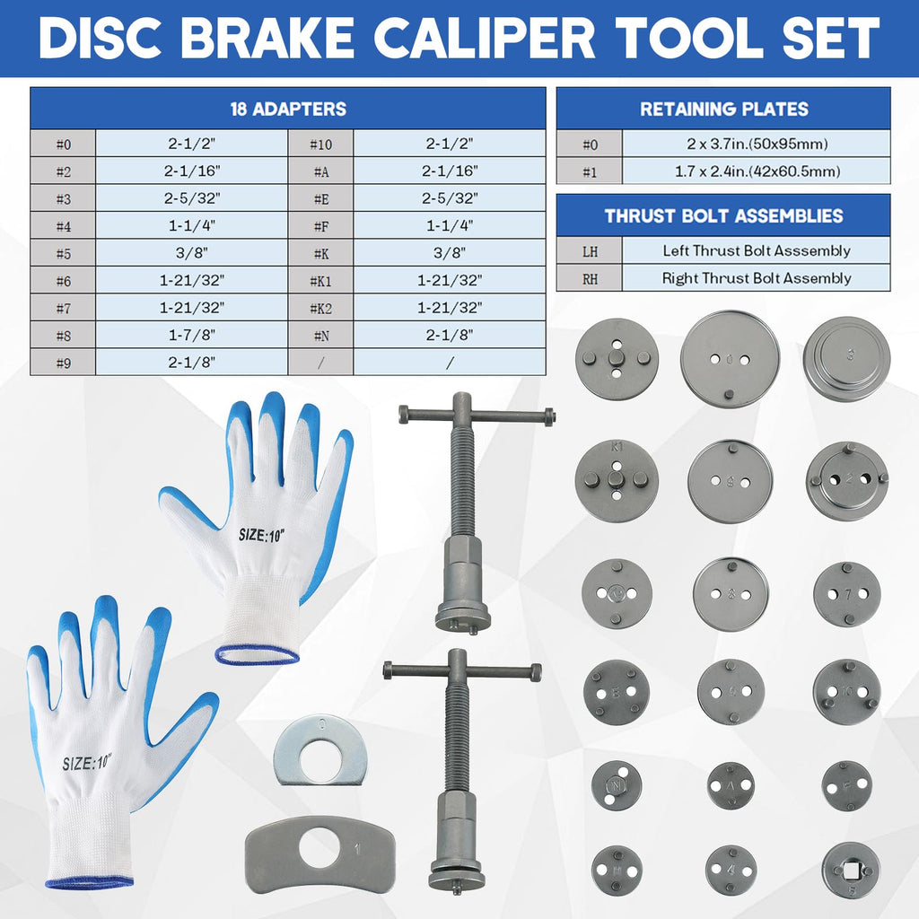 Heavy-Duty Disc Brake Caliper Tool Kit 24pcs B111271