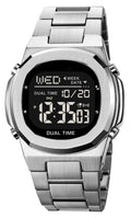 Men's Multifunctional Electronic Outdoor Sports Watch EL Light Large Digital Display Stainless Steel X879185