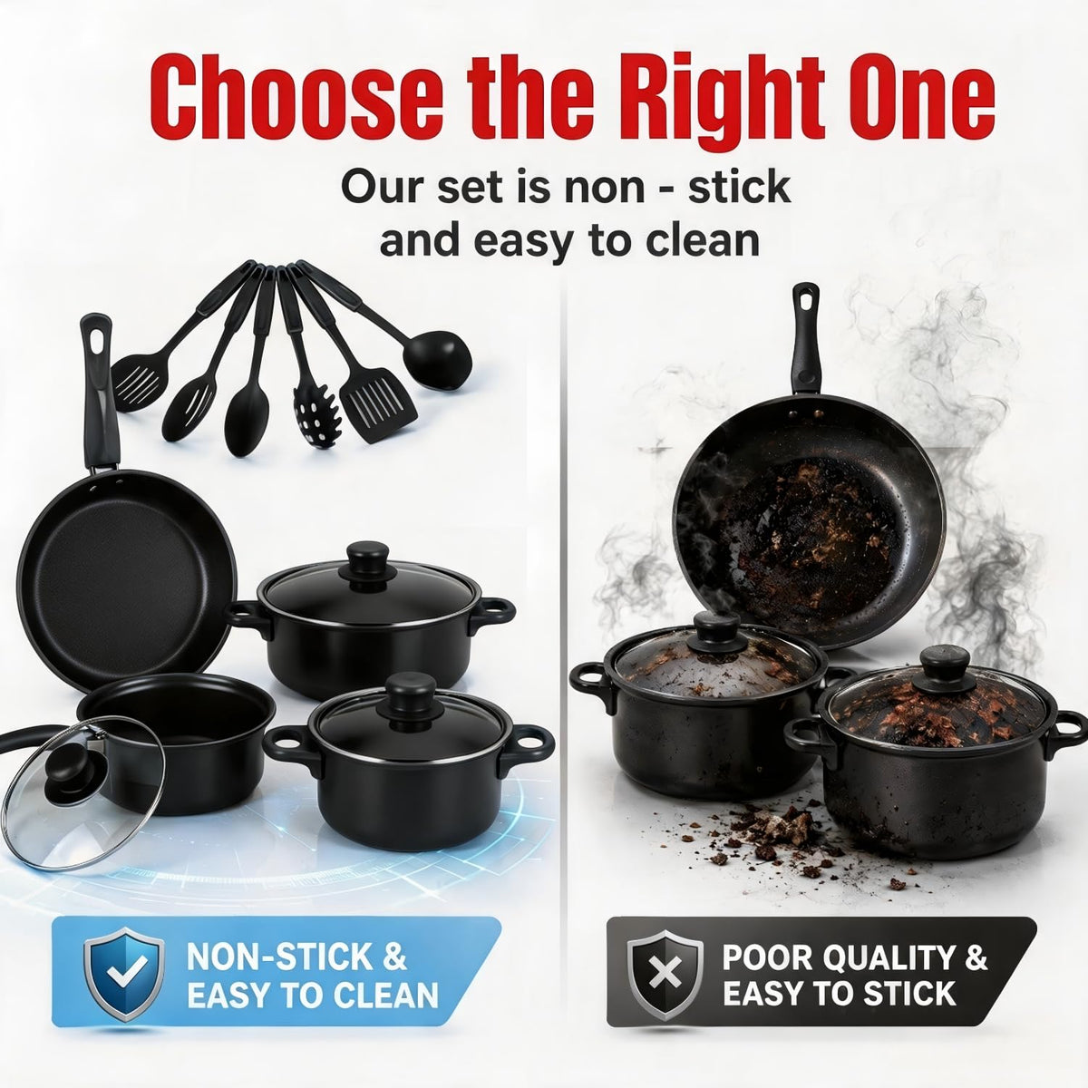 12 Piece Non Stick Cookware Set I5070