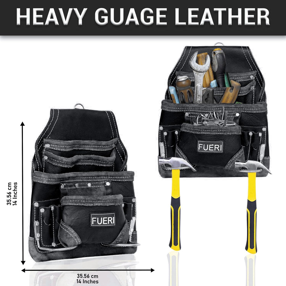 Leather 16 Pocket Tool Belt O857171